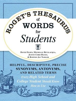 cover image of Roget's Thesaurus of Words for Students